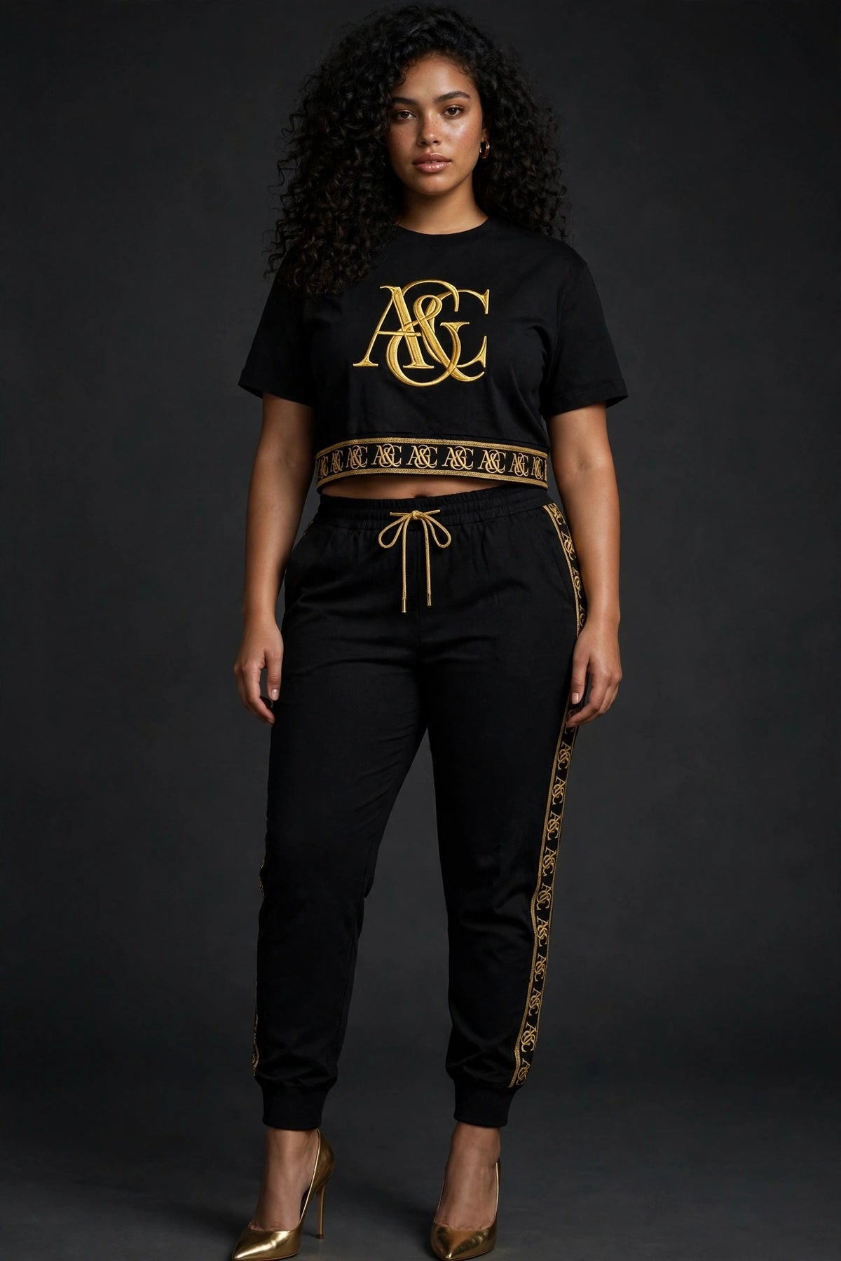 THE EMPIRE CROP SHIRT — EMPIRE BLACK — GROWN BUT SEXY
