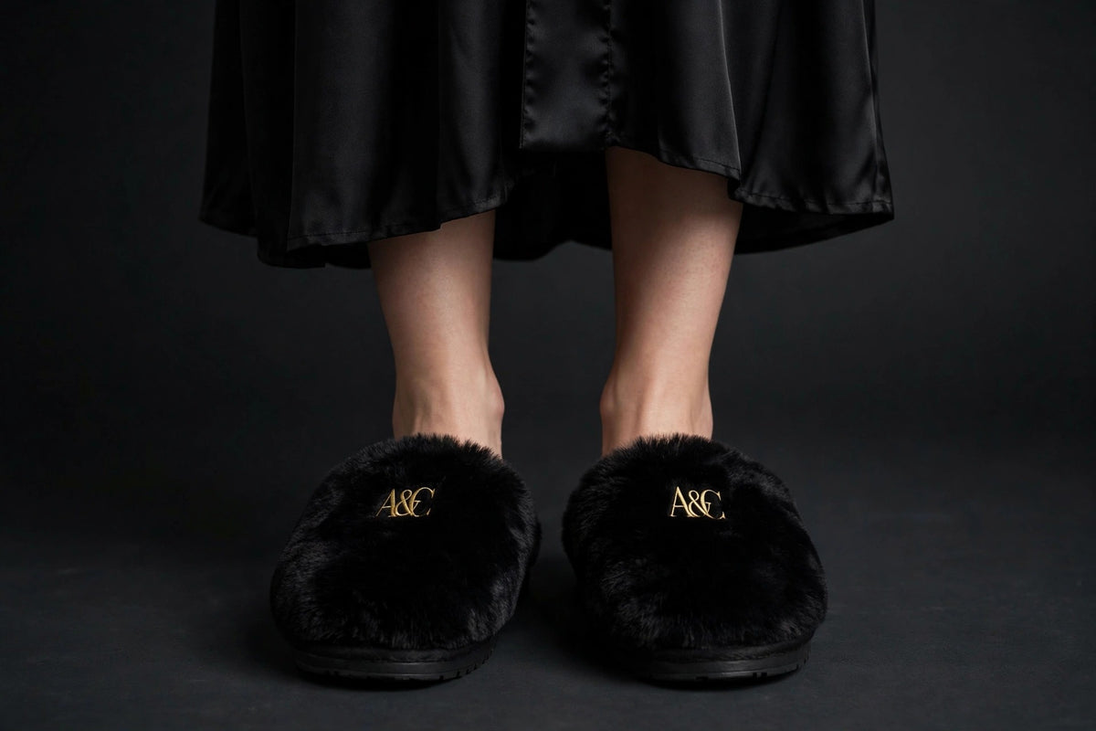 THE EMPIRE PLUSH SLIPPER — GROWN BUT SEXY — Empire Black