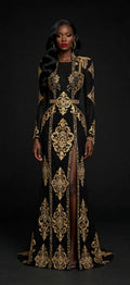 THE VAULT GOWN — Black & Gold Baroque — GROWN BUT SEXY